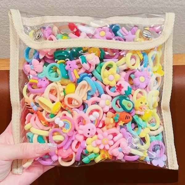 20-40 Pieces/Set Rubber Band for Children Cartoon Hair Band New Sweet Hair Rope Hair Accessories